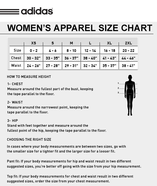 shoe size chart women adidas