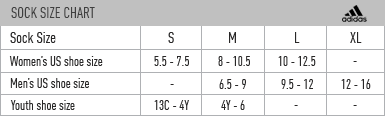 adidas socks size guide