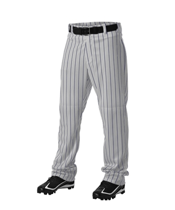 Champro Triple Crown Open Bottom Pinstripe Youth Baseball Pants - XS / White/Black